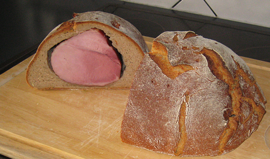Schinken in Brotteig