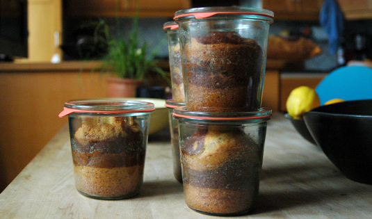 Traubenmost Marmorkuchen aus dem Glas