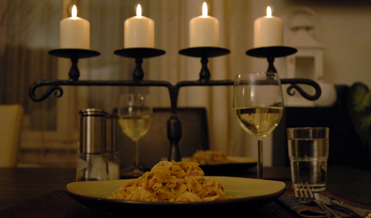 Krautfleckerln mit Schinken