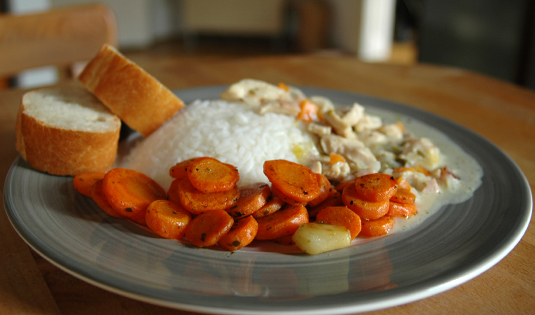 Hühnergeschnetzeltes mit Karotten