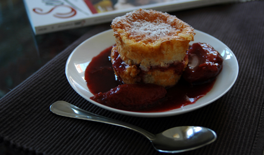 Süßer Reisauflauf mit Zwetschkenröster