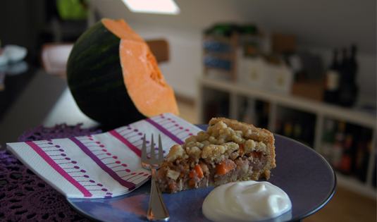 Apfel-Kürbis Streuselkuchen