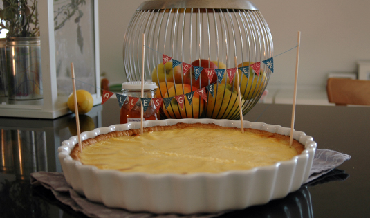 Quittenkuchen mit Eierguss