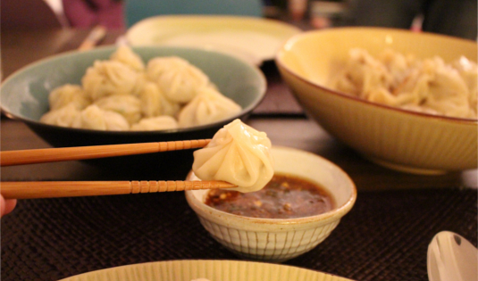 Gedämpfte Teigtaschen