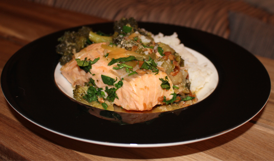 Lachsfilet aus dem Ofen