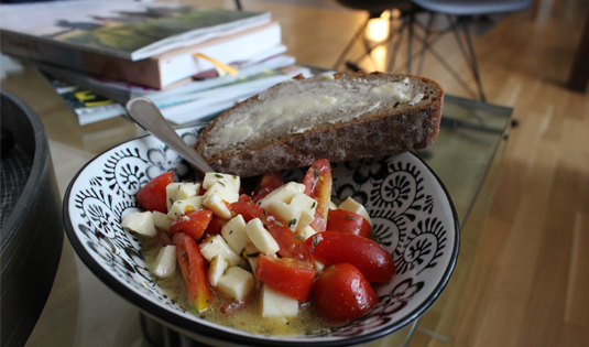 Tomatensalat mit Mozzarella