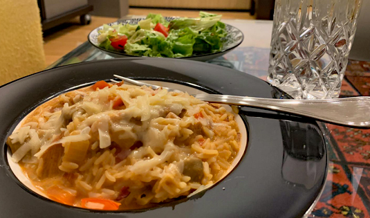 Reisfleisch mit Pute