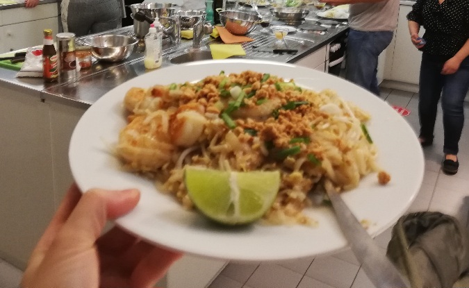 Pad Thai mit Garnelen